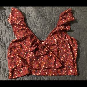 Crop top flower shirt